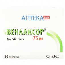 ВЕНЛАКСОР® таблетки по 75 мг №30 (10х3)